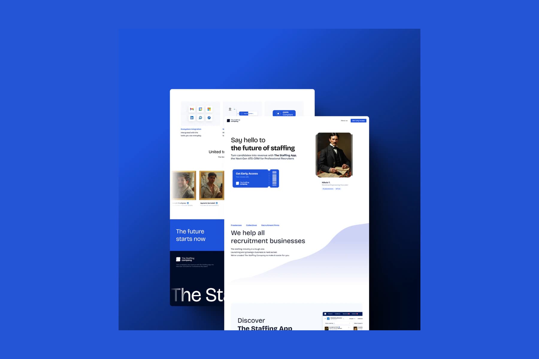 The Staffing Company website and recruiting product compositions
